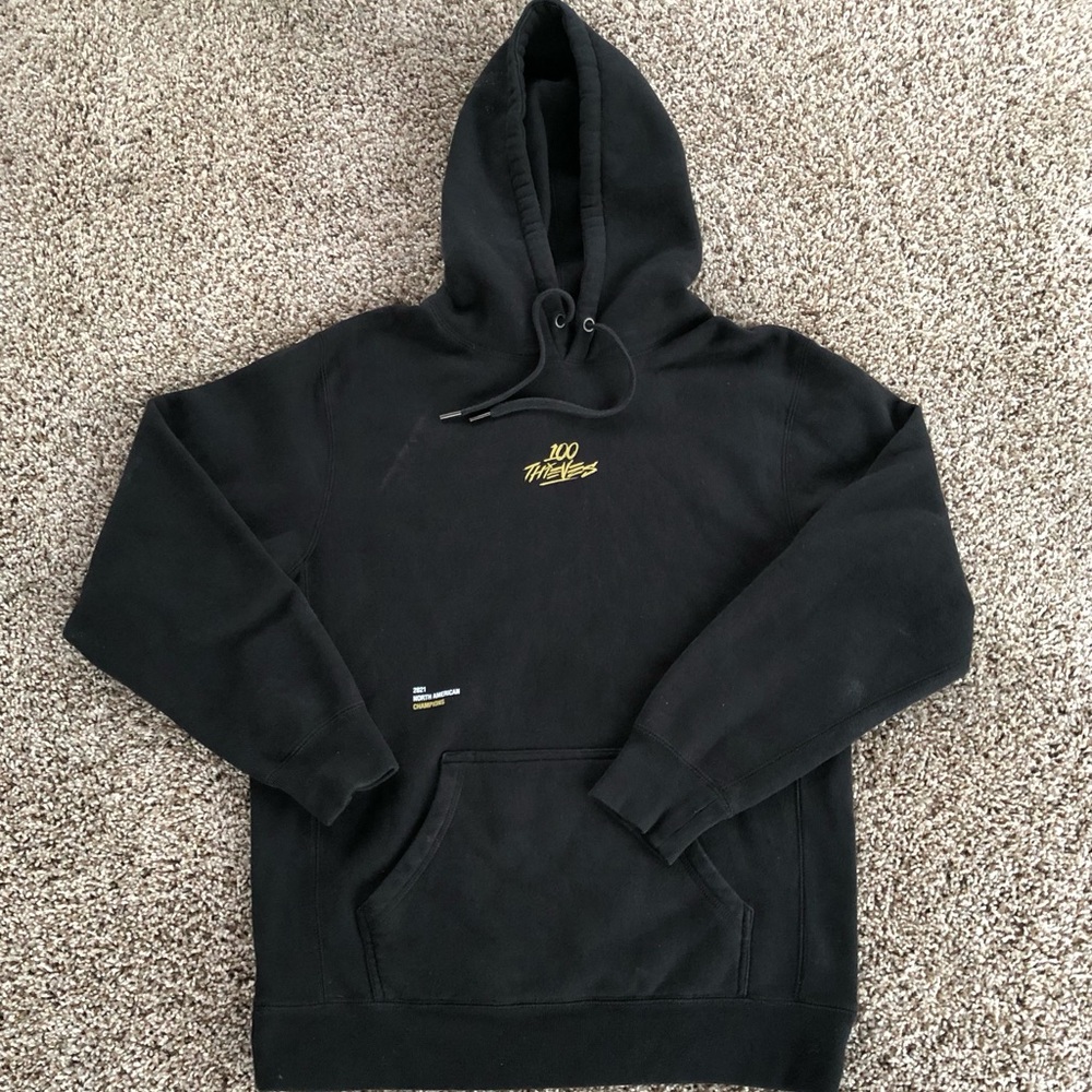100 Thieves‎ 2021 North American Champions Hoodie Size M Ssumday Abbedagge Huhi